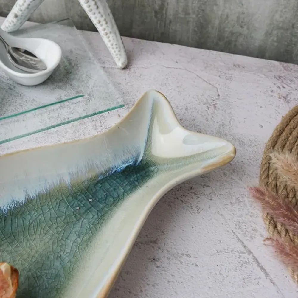 Блюдо овальное 41,5*18 см h3,5 см Fish Pearl Blue Frutti di Mare P.L. [1]