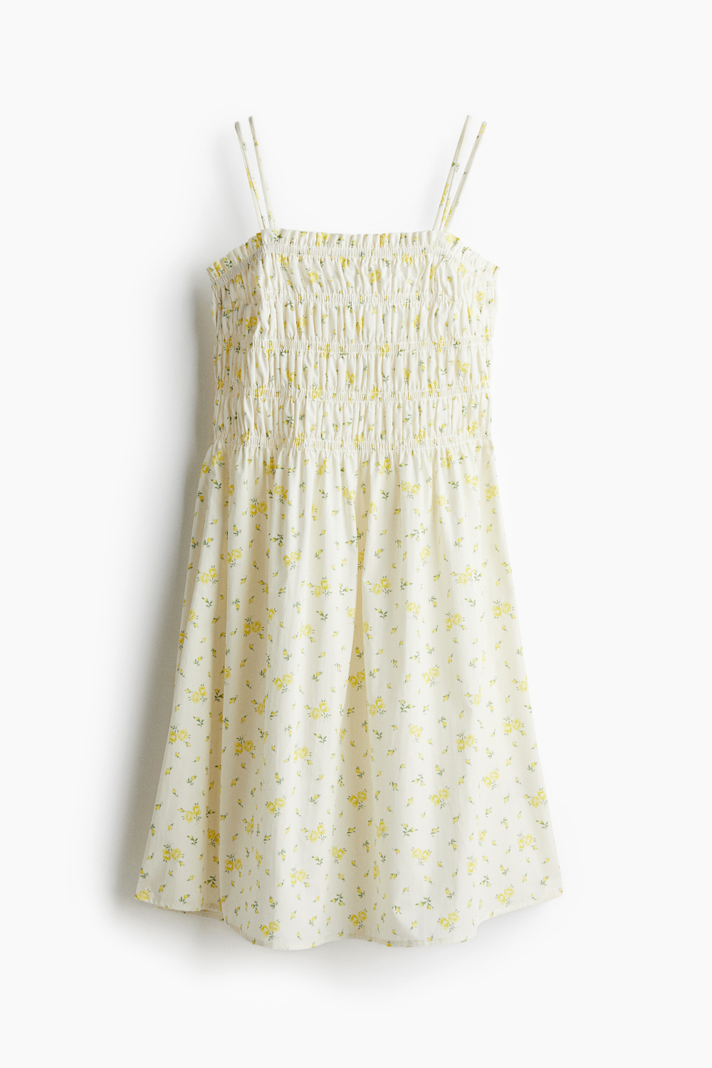 Хлопковое платье с корсажем со сборками - H&M