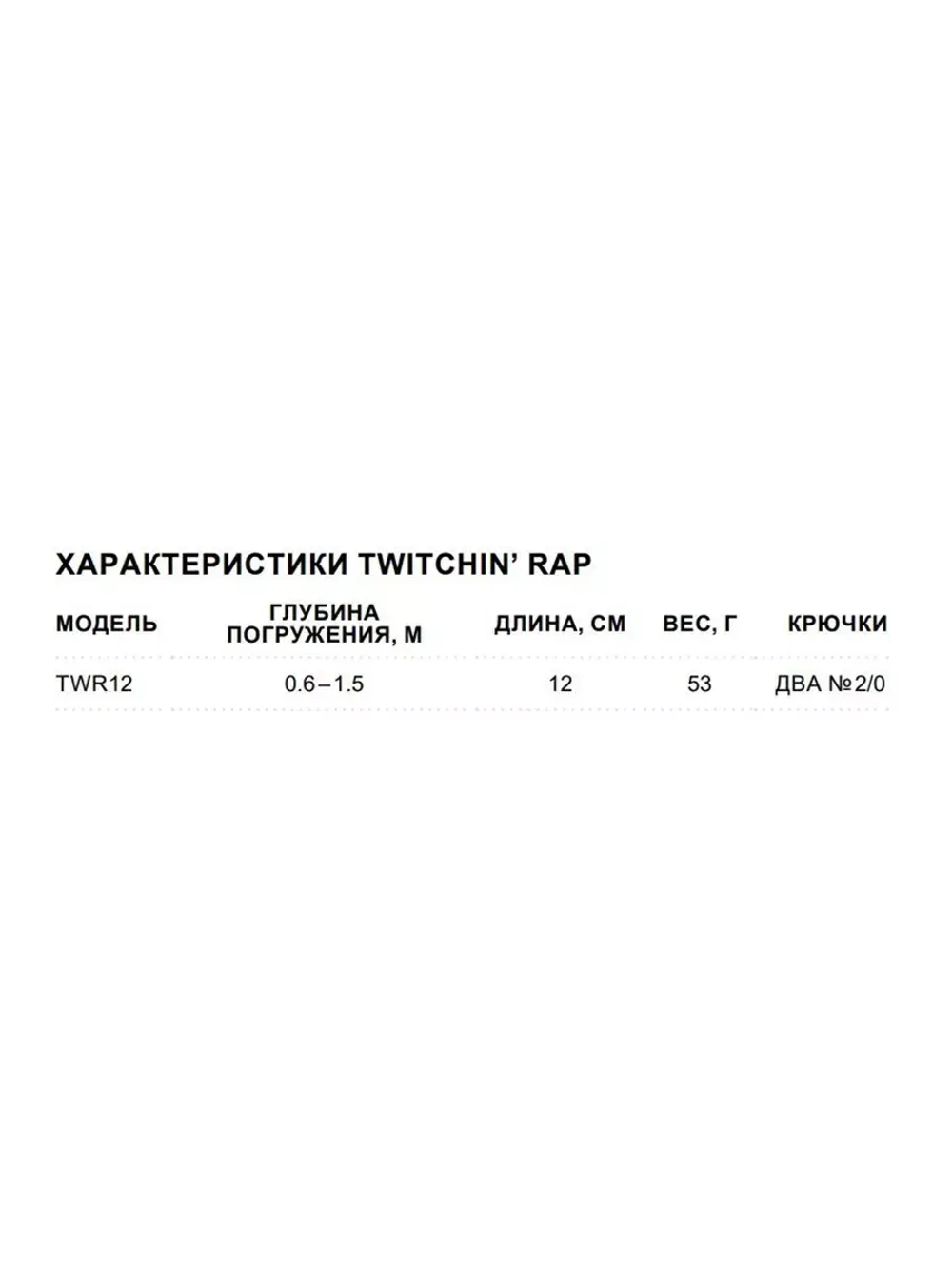 Воблер Twitchin' Rap 12, 12см, 53гр