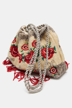 ZARA СУМКА РУЧНОГО ФОРМАТА С БИСЕРОМ ZW COLLECTION, РАЗНОЦВЕТНЫЙ
