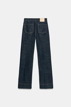 ZARA ДЖИНСЫ FLARE С ВЫСОКОЙ ПОСАДКОЙ — ZW COLLECTION, СИНИЙ