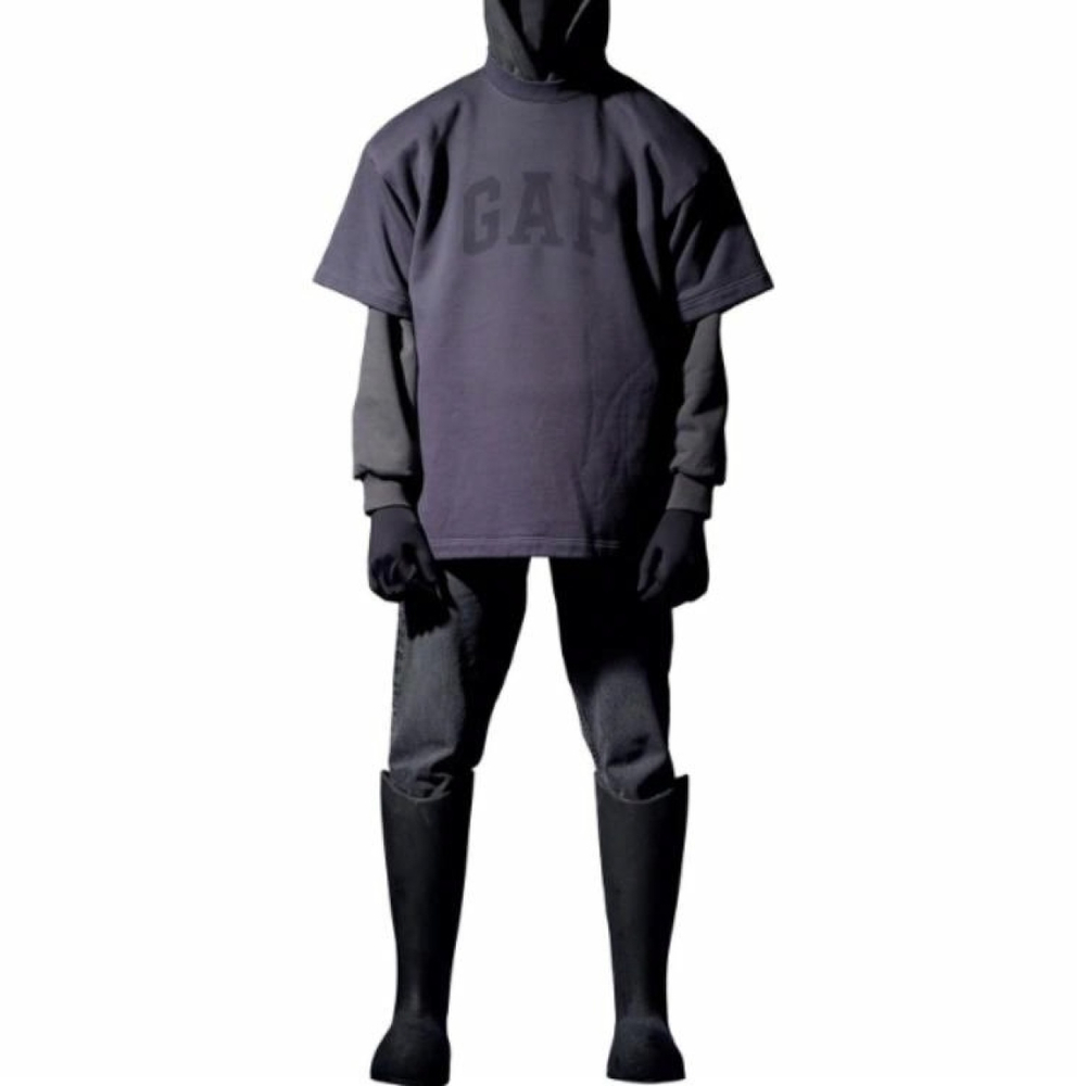 YEEZY x GAP x Balenciaga Dove Padded Heavy Fleece Tee, черный