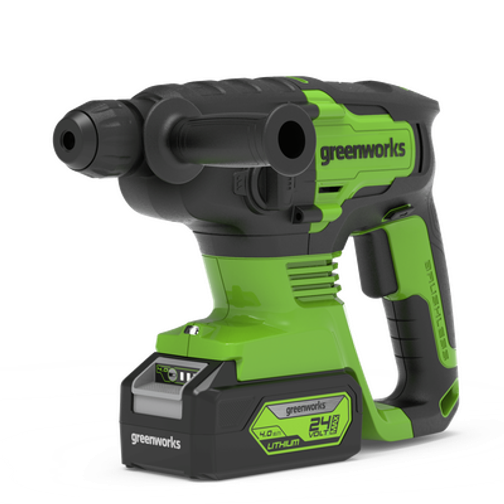 Аккумуляторный перфоратор Greenworks GD24SDS2, 3803007,24v, 2 Дж, без АКБ и ЗУ