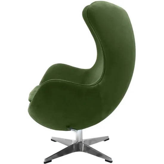 Кресло EGG STYLE CHAIR зеленый, искусственная замша