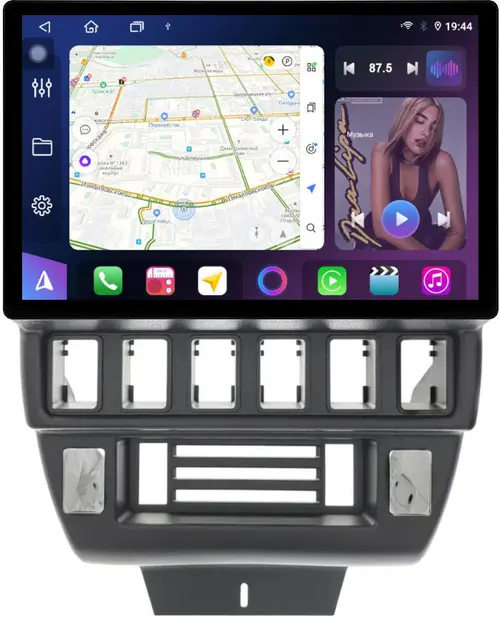 Магнитола для Lada 4x4, Urban, Bronto 1993-2019 - FarCar S500+TS105 монитор 13" 2K QLED на Android 14, Быстрая, CarPlay, 4G SIM-слот