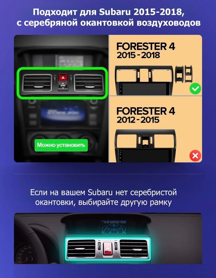 Магнитола для Subaru Forester, Impreza, XV 2015-2018 - Kuberg QLed+2K, Android 14, TS105, Быстрейшая, CarPlay, SIM-слот