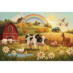 Pazl \ Puzzle \ Пазлы Puzzles - "24 Maxi" - Cow on the farm / Trefl