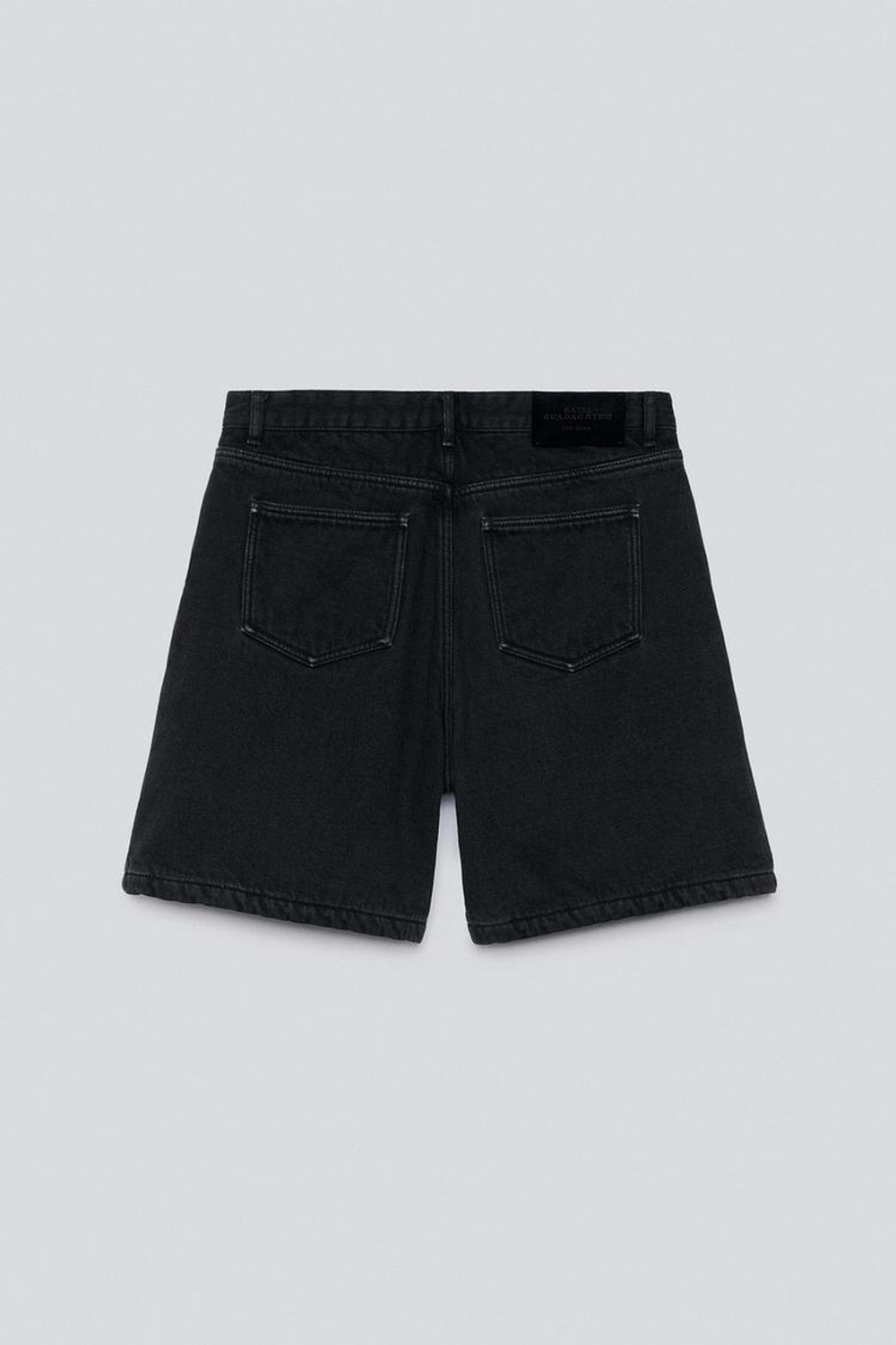 ZARA X BAISI GUADAGNINO ДЖИНСОВЫЕ ШОРТЫ С ШИРОКИМИ ШТАНИНАМИ, ЧЕРНЫЙ
