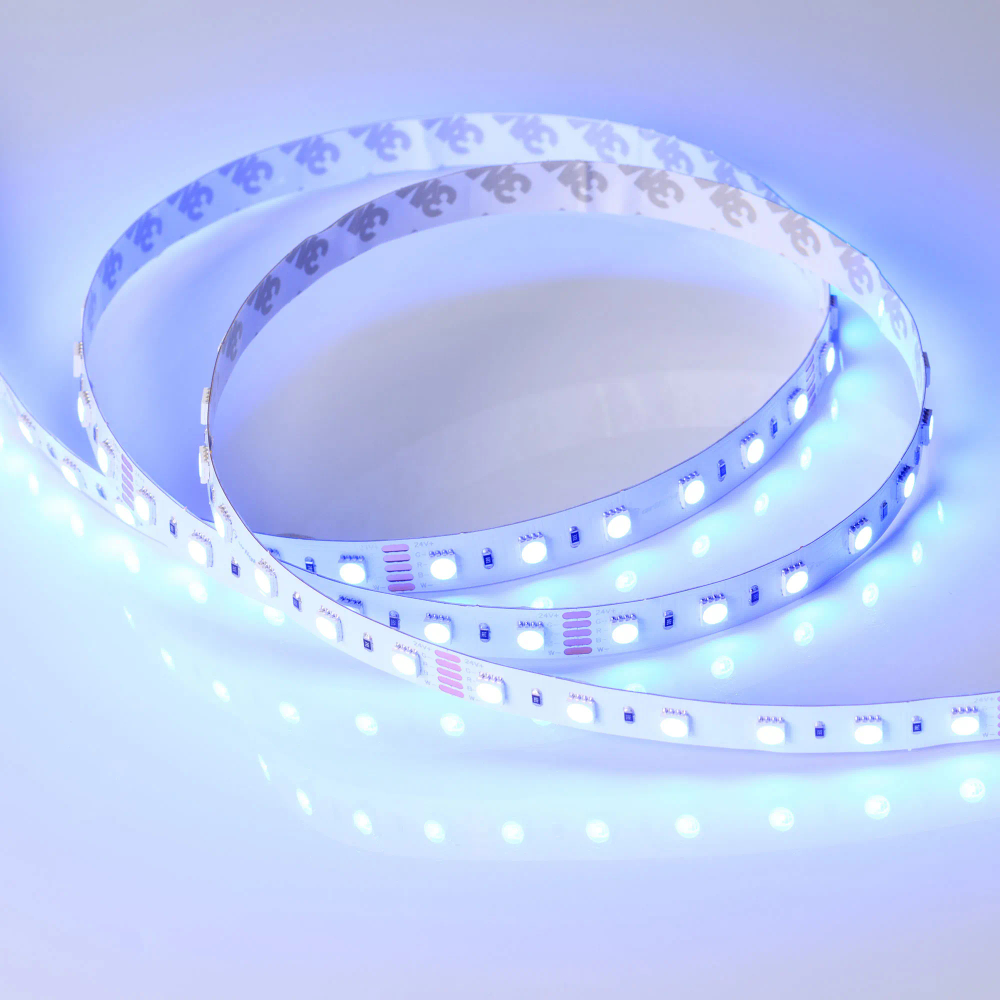 Светодиодная лента RT-B60-12mm 24V RGBW-Warm-4-in-1 (19.2 W/m, IP20, 5060, 5m) (Arlight, Открытый) 019152(2)