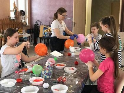 В «Романовском Парке» прошел мастер-класс «Декоративный светильник»