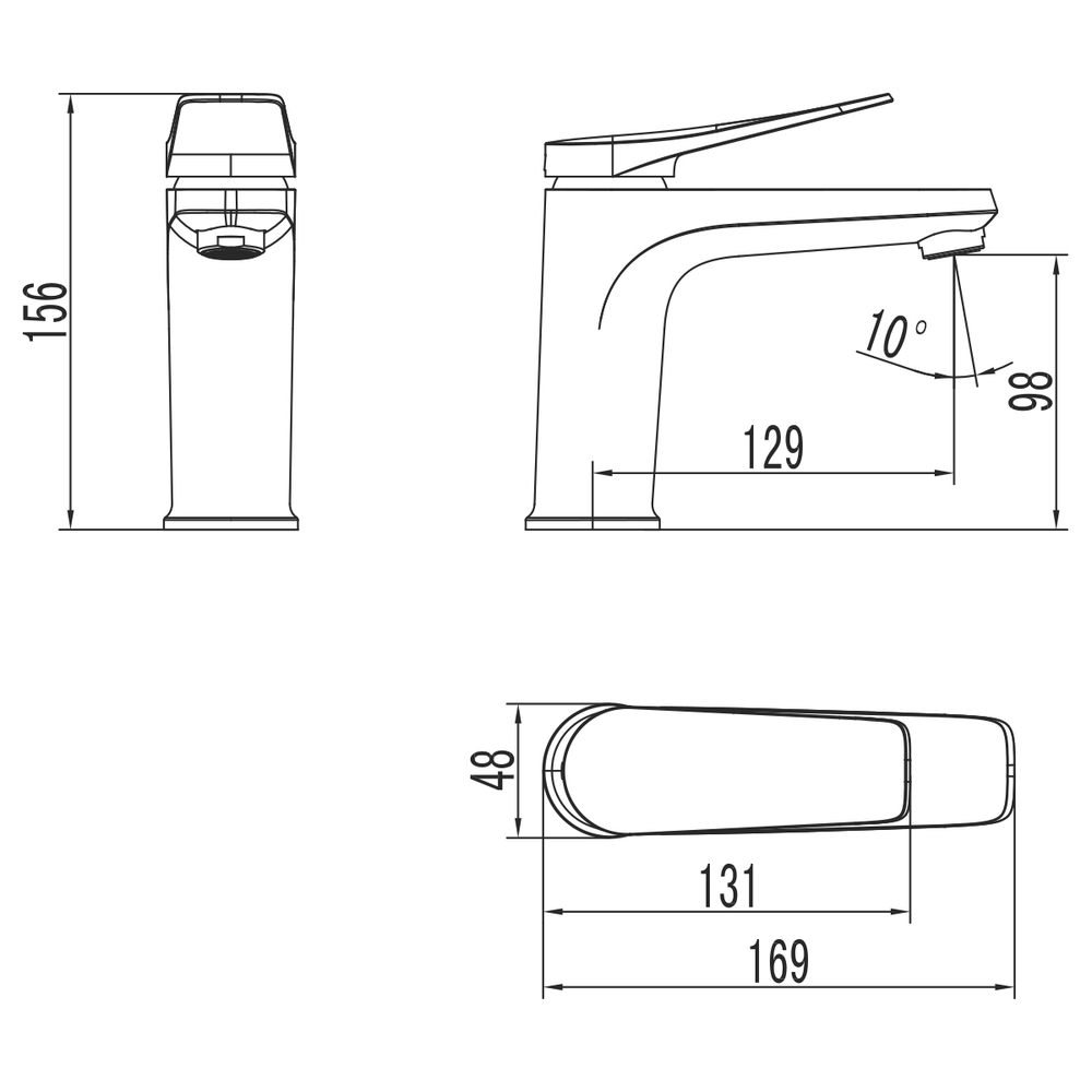 СМЕСИТЕЛЬ LEMARK BRONX ДЛЯ РАКОВИНЫ LM3706BL