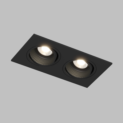 DK3072-BK Встраиваемый светильник, IP 20, 10 Вт, GU5.3, LED, черный/черный, пластик