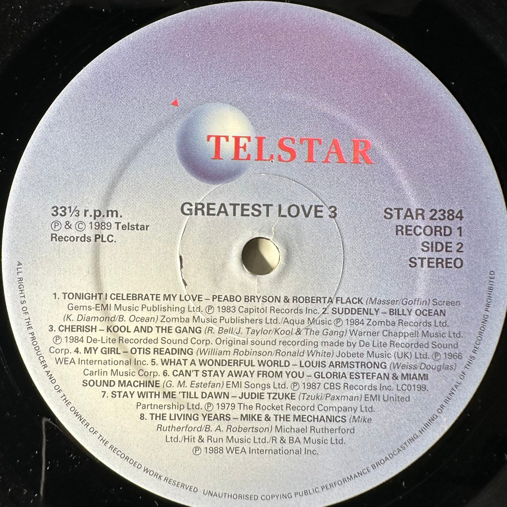 Сборник The Greatest Love Volume 3 2LP (Англия 1989г.)