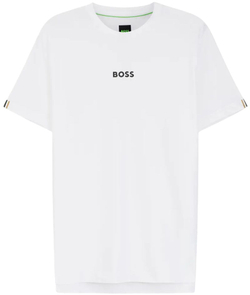 Мужская теннисная футболка BOSS TOC Serve 1 - white