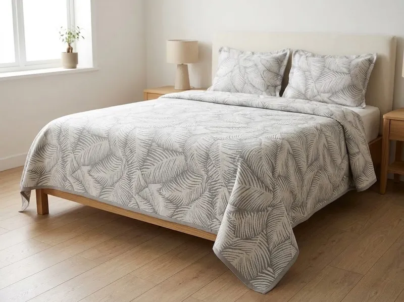 Velora Home Покрывало 1шт. 240х260 + наволочки 2 шт. 50х70 Almira Серый 100% Хлопок Gri