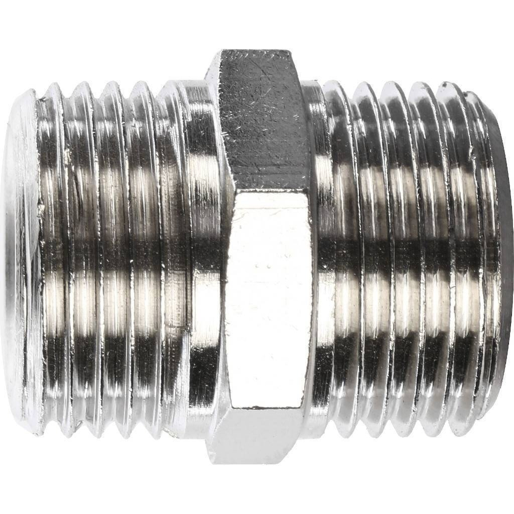 Ниппель STOUT никелированный 3/8" НР/НР