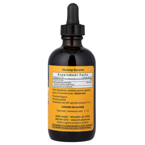 Herb Pharm, шлемник, без спирта, 120 мл