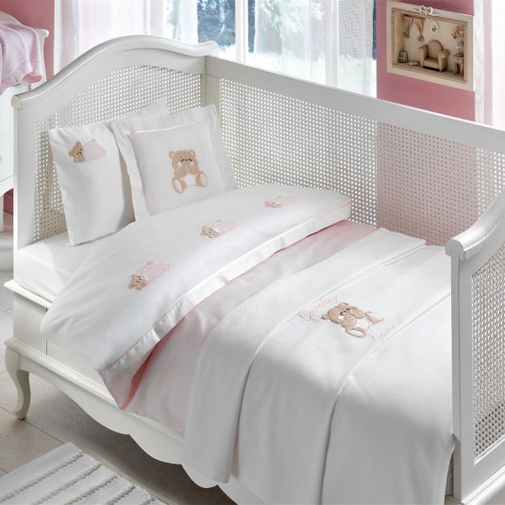 Детское постельное белье LOVELY BEBE розовый сатин делюкс TIVOLYO HOME Турция