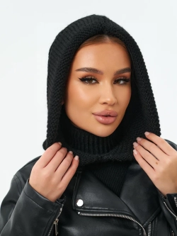 Капор вязаный теплый