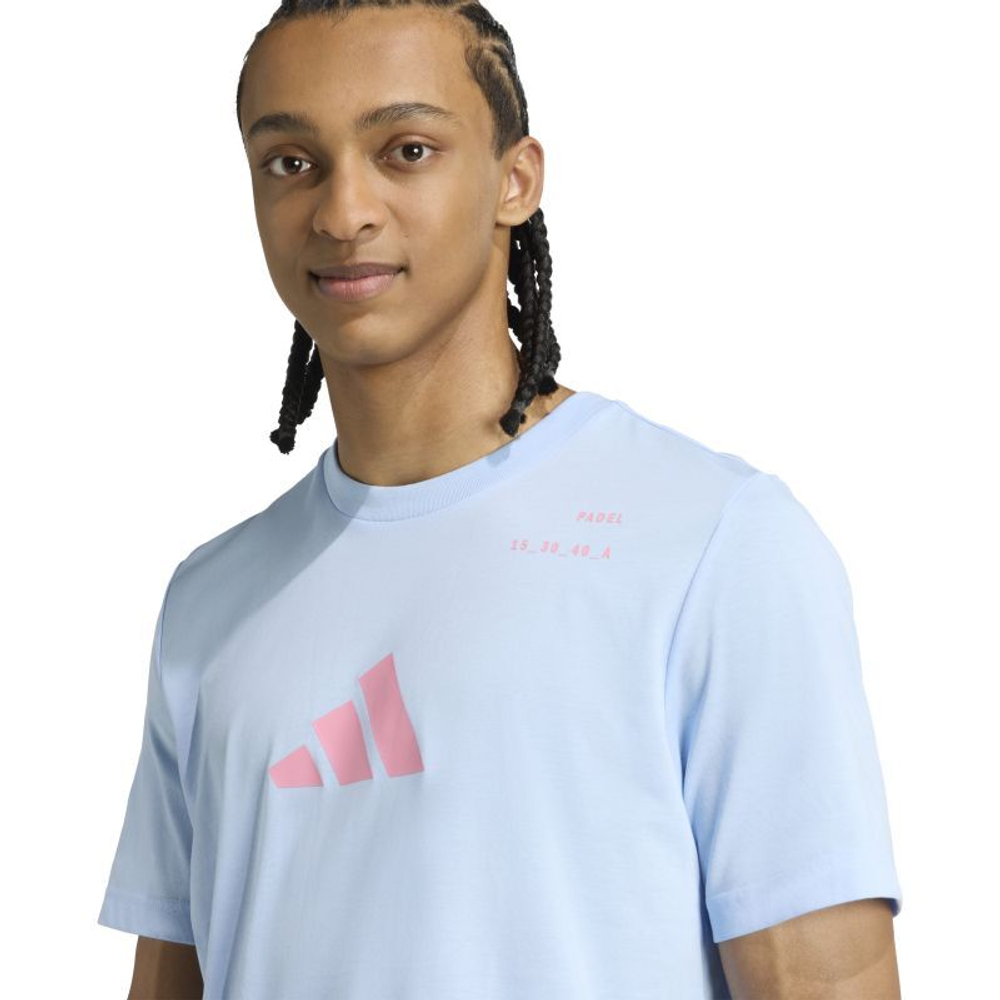 Мужская теннисная футболка Adidas Padel Категория Графика - глобальный синий