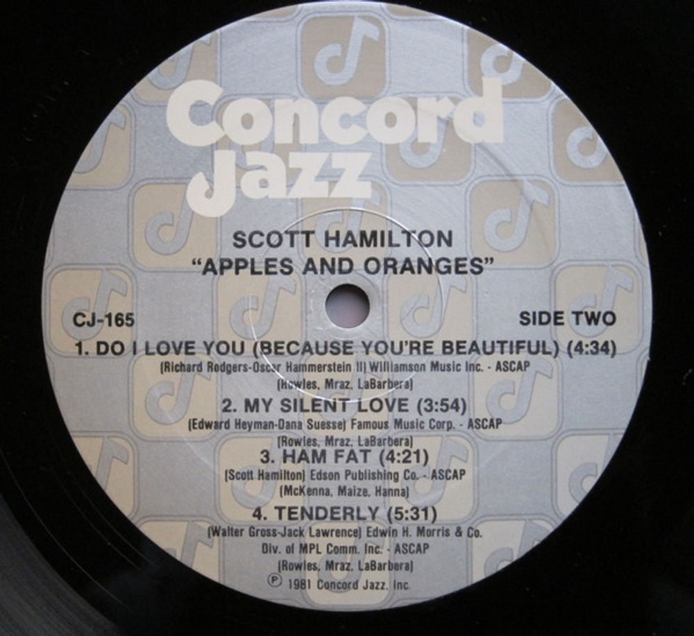 Scott Hamilton - Apples And Oranges - 1981 USA OG Press