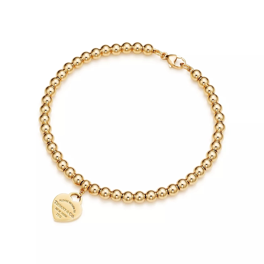 Браслет из жёлтого золота 18k💖Tiffany, Heart tag bracelet. - Единственный в наличии