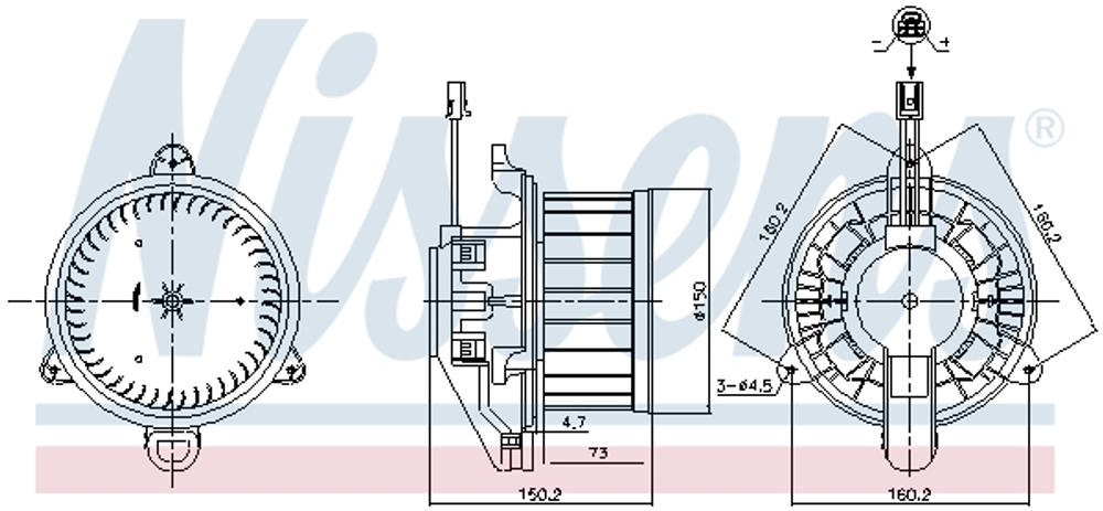 NISSENS - 87579-NIS - Ventilator kabine/unutrasnjeg prostora