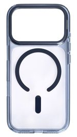 Накладка для i-Phone 17 Pro Max Keephone Magicam MagSnap с подставкой сине-прозрачный