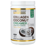 California Gold Nutrition, Superfoods, кокосовые сливки с коллагеном и сухим органическим кокосовым молоком, гидролизованным коллагеном, органическим тапиоковым мальтодекстрином и экстрактом бамбука, без подсластителей, 288 г