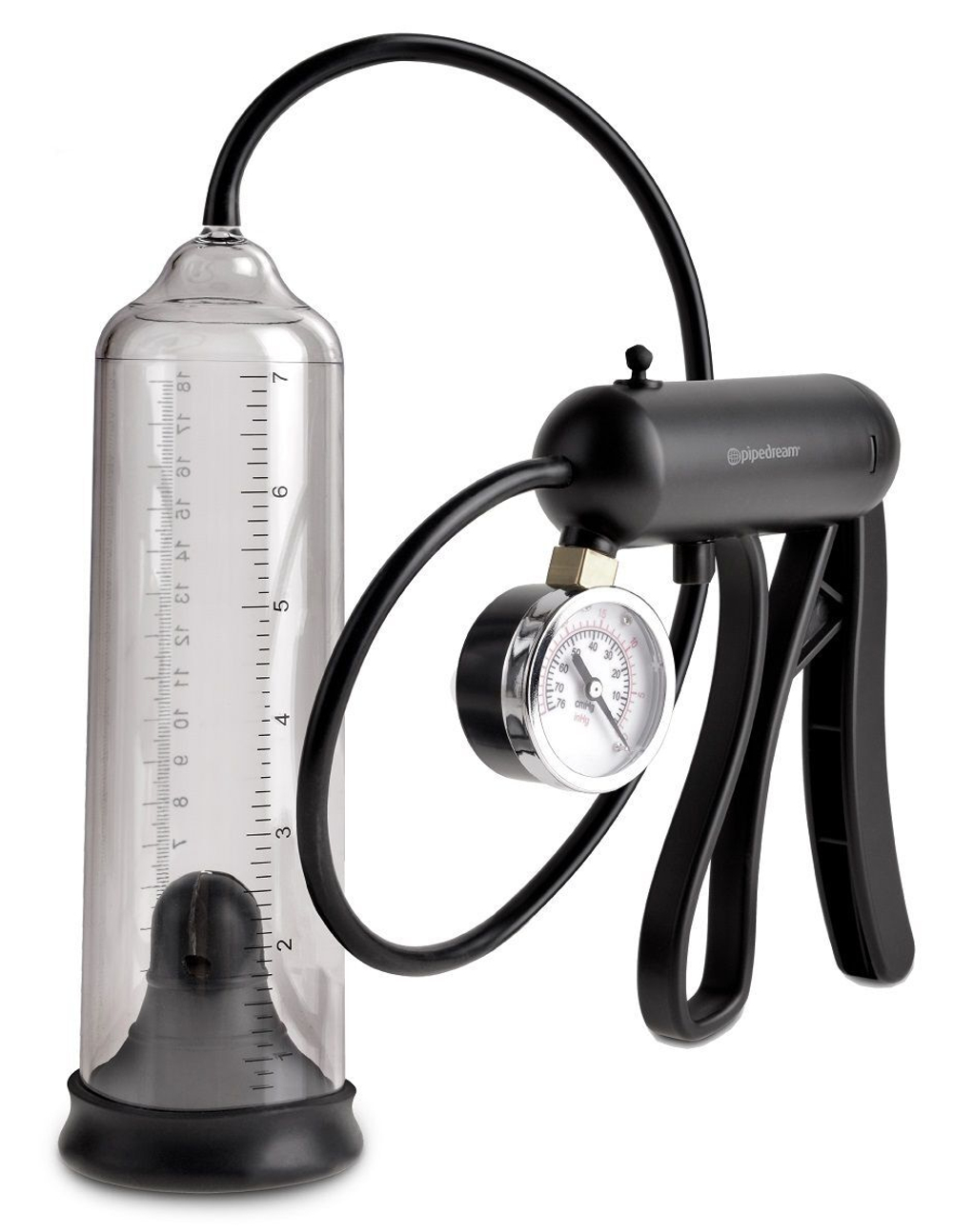 Вакуумная мужская помпа с датчиком давления Pro-Gauge Power Pump (Цвет: прозрачный)