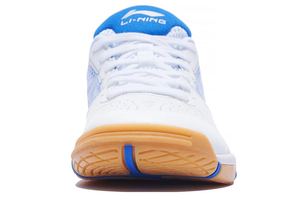 Li Ning Slip Resistant Abrasion Resistant Breathable Low top Table Tennis Shoes Men"s White Blue