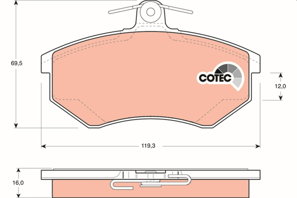 TRW - GDB1048-TRW - Brake Pad Set, disc brake