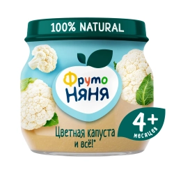 Фрутоняня пюре овощное Цветная капуста 80г с 4 месяцев