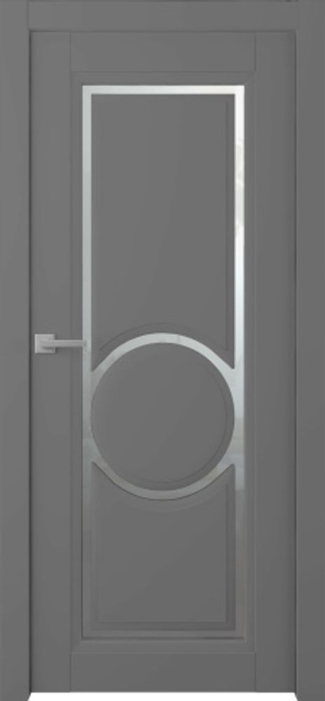 Дверь Аурум 3R / Цвет Эмаль графит / Мателюкс белый каленый / Двери Belwooddoors Дверь Аурум 3R / Цвет Эмаль графит / Мателюкс белый каленый / Двери Belwooddoors