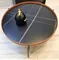 Журнальный столик Doppio Ø80х40 см, черная керамика Nero Marquina