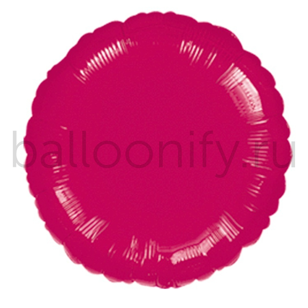 Фольгированная фигура, круг 18"/46СМ Металлик Burgundy