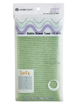 SUNG BO CLEAMY Мочалка для душа (28х100) Bubble Shower Towel