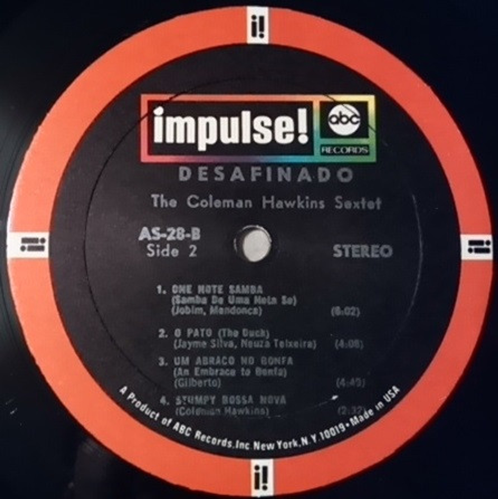Coleman Hawkins - Desafinado: Bossa Nova & Jazz Samba - 1968 USA OG Press