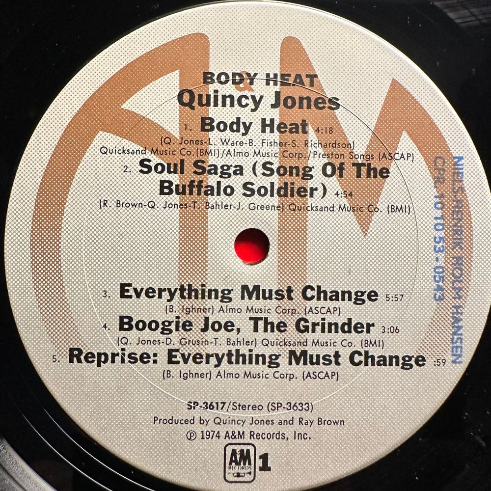 Quincy Jones ‎– Body Heat (США 1974г.)
