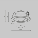 Встраиваемый светодиодный светильник Maytoni Lens DL105-12W4K-B