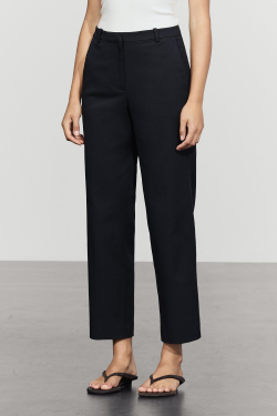 Massimo Dutti Прямые эластичные брюки, темно-синий