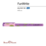 Ручка шариковая 0.5 мм, синяя "FunWrite. Fresh & fruiti. Киви" (Bruno Visconti)
