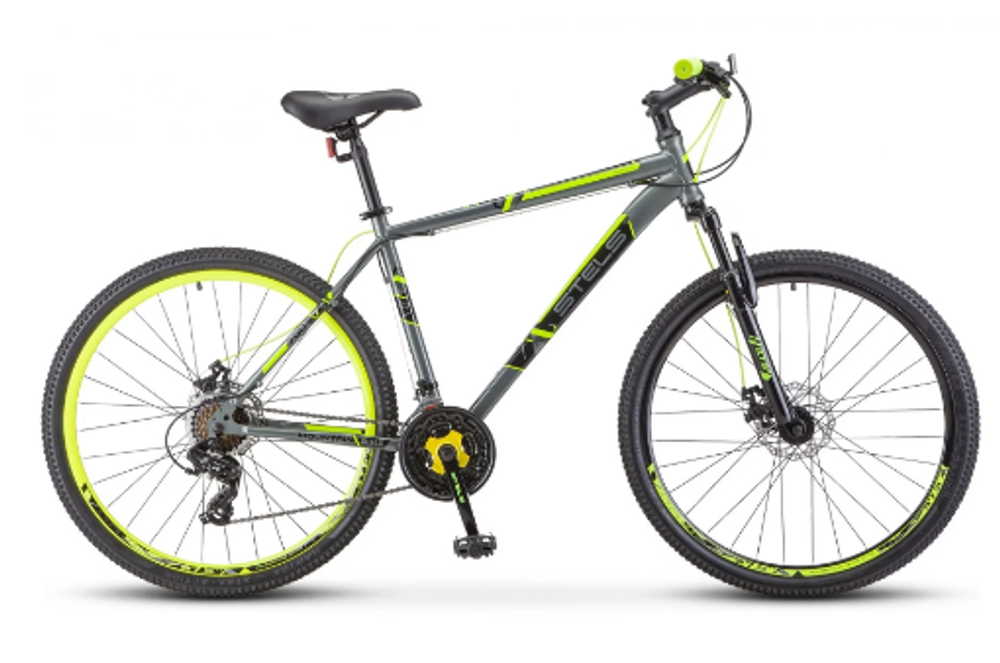 Велосипед 27.5" STELS Navigator-700 MD F020 (2022) р.19" серый/желтый