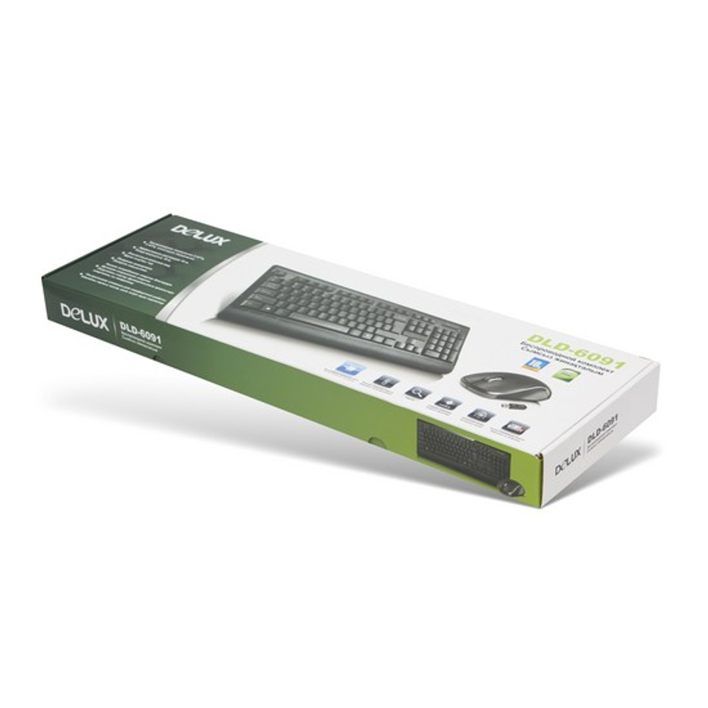 Комплект Клавиатура + Мышь Delux DLD-6091OGB