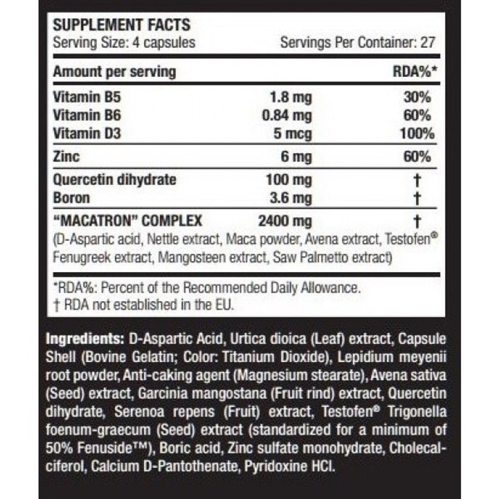 Scitec Nutrition Macatron (108 caps) , Макатрон Бустер Тестестерона