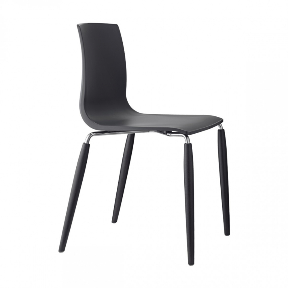 Стул пластиковый Scab Design Natural Alice, венге, антрацит
