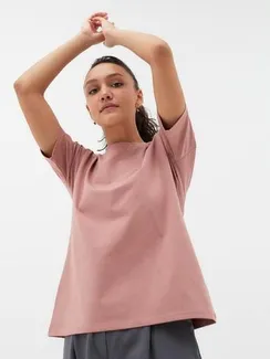 Футболка женская Basic line, цвет пыльно-розовый, р-р 46