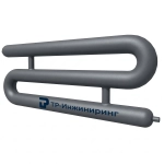 Регистр отопления РЗЭ-3x159x4,0-1000 трёхрядный змеевиковый с эллиптическими заглушками