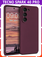 Мягкий Soft Touch чехол из силикона для TECNO SPARK 40 PRO с бархатной подкладкой