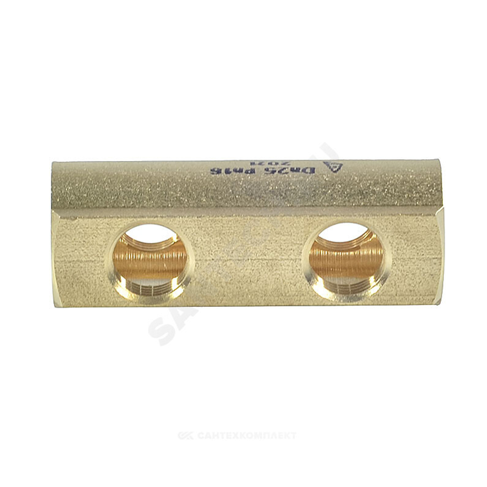 Коллектор латунь 1" ВР/ВР на 4 вых 1/2" ВР м/о 50мм Апогей 422038 (КЛА 2504.050-4)